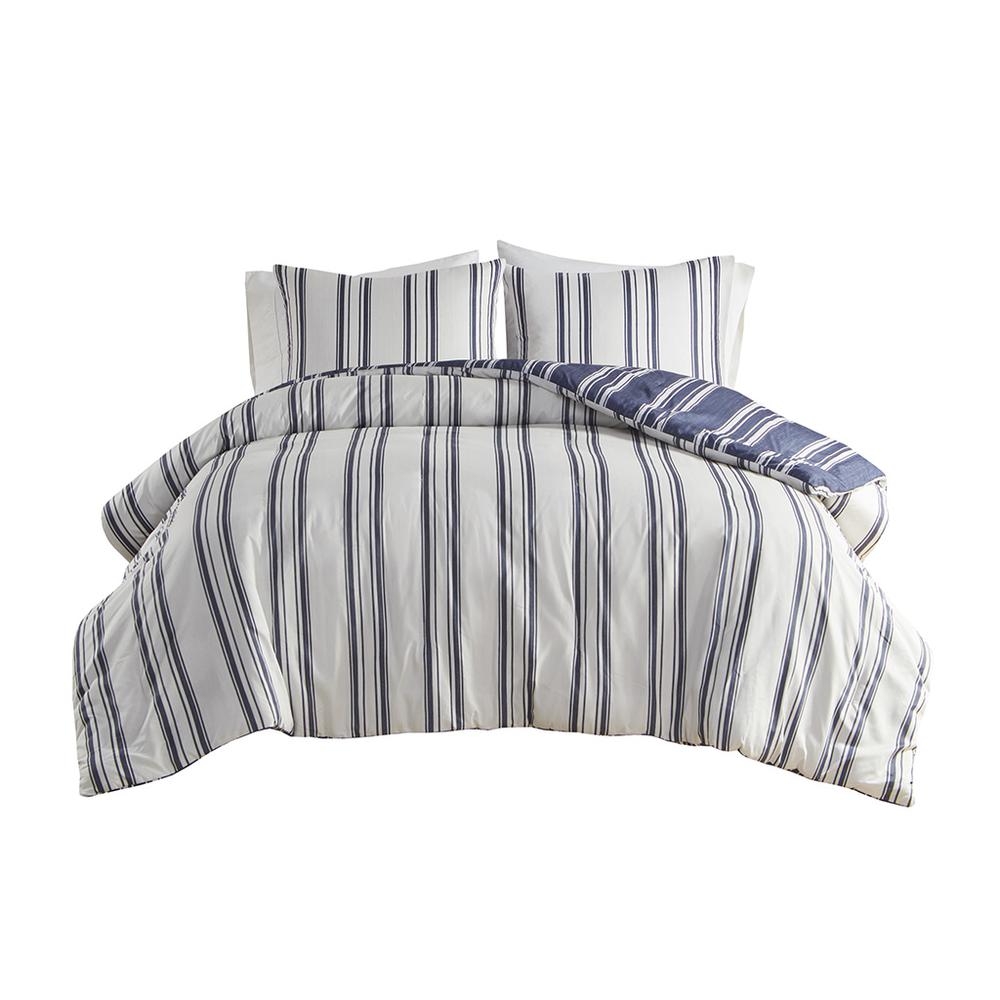 Striped Reversible Comforter Set. Picture 2