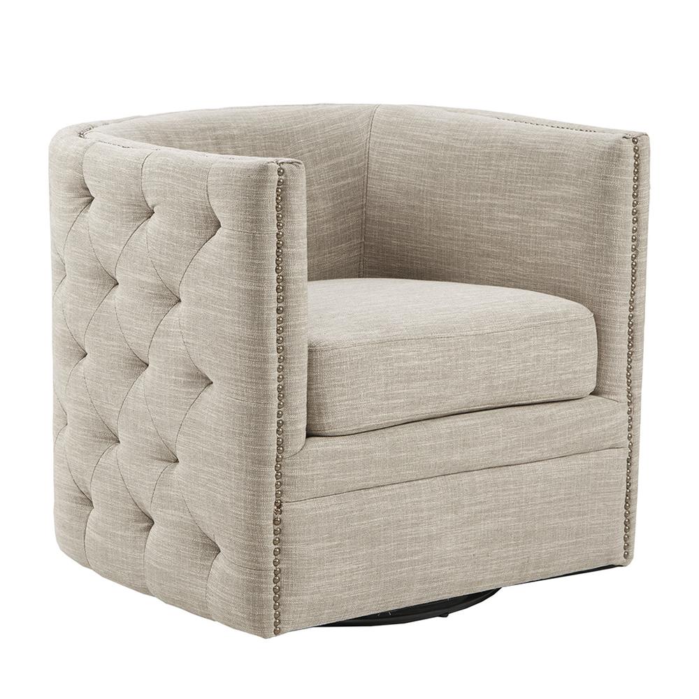 Cream Swivel Lounge Chair, Belen Kox. Picture 1