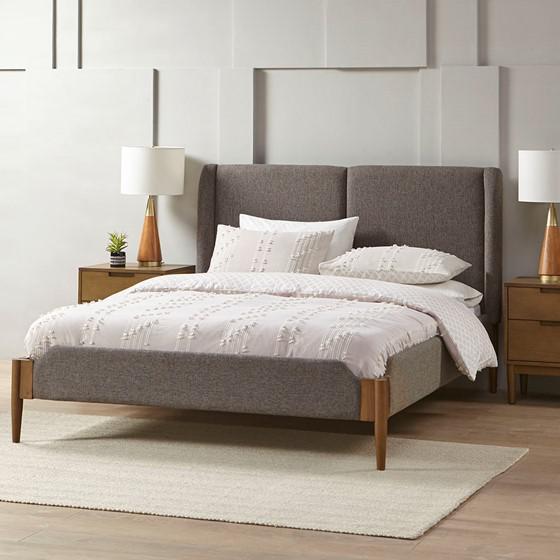 Mallory Brown Multi King Size Upholstered Bed, Belen Kox. Picture 2