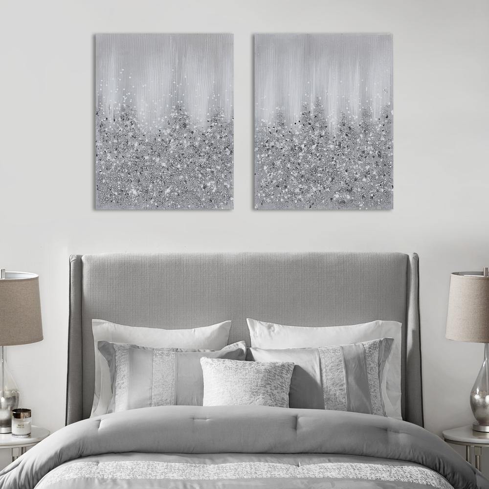 Heavily Embellished 2-piece Canvas Wall Art Set. Picture 3