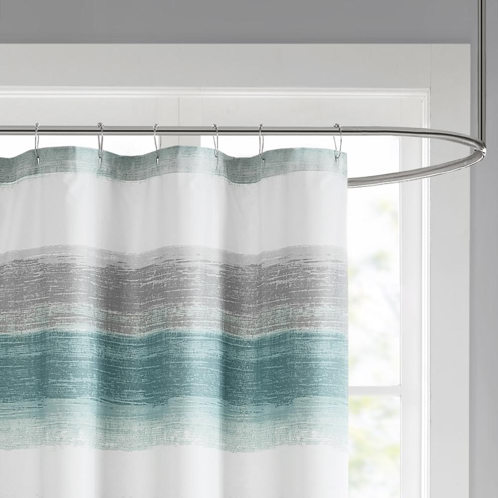 Stripe Print Shower Curtain. Picture 5
