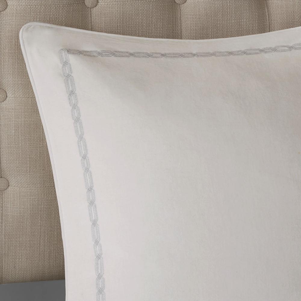 White Metallic Jacquard Comforter Set, Belen Kox. Picture 3