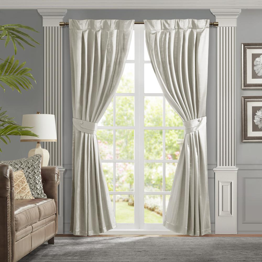 Pleat Curtain Panel with Tieback (Single). Picture 4