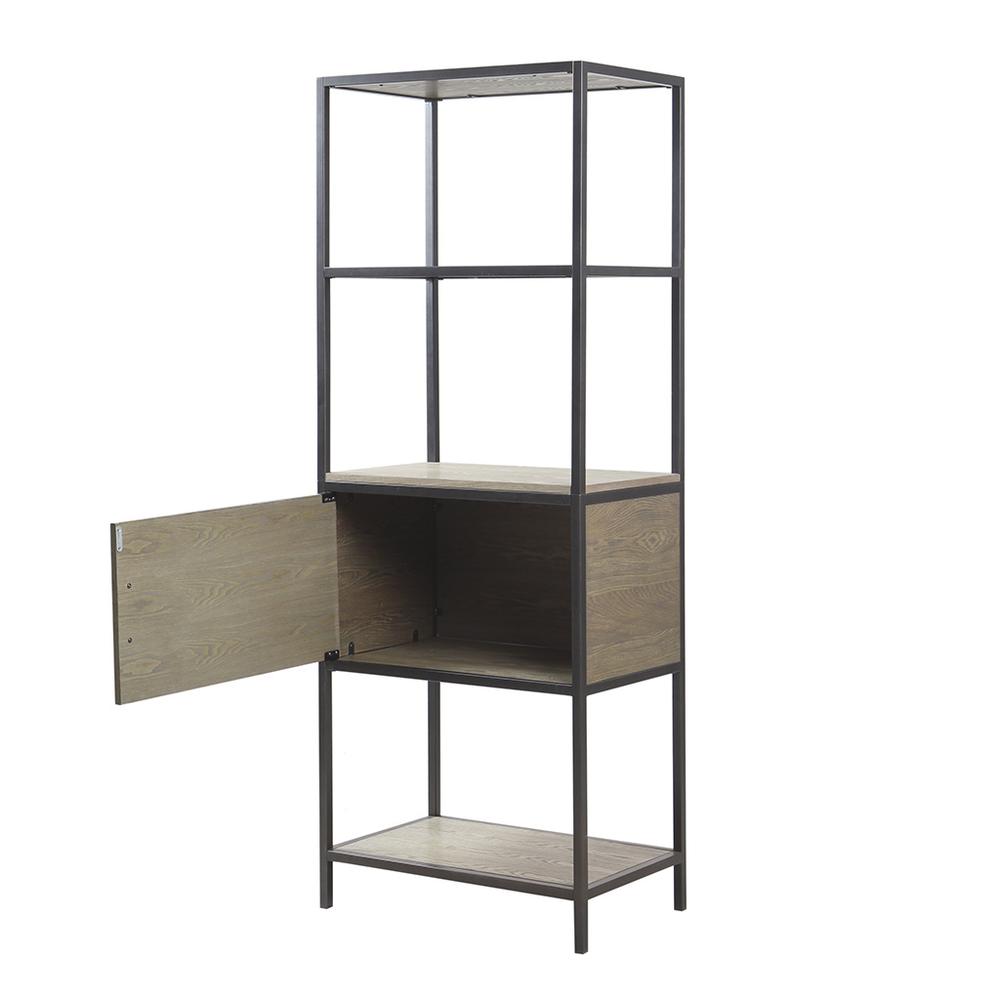3-Shelf Bookcase with Storage Cabinet. Picture 1