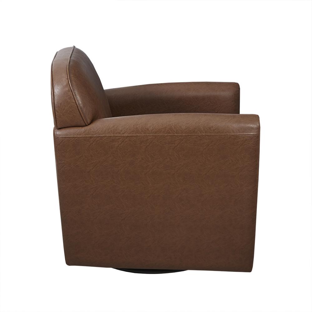 Faux Leather 360 Degree Swivel Arm Chair. Picture 1