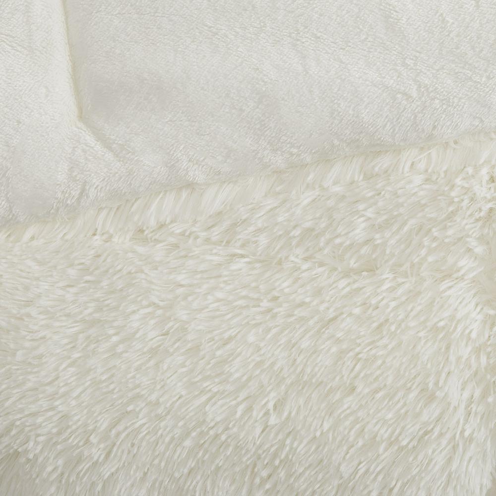 Shaggy Faux Fur Comforter Set - Ivory, Belen Kox. Picture 4