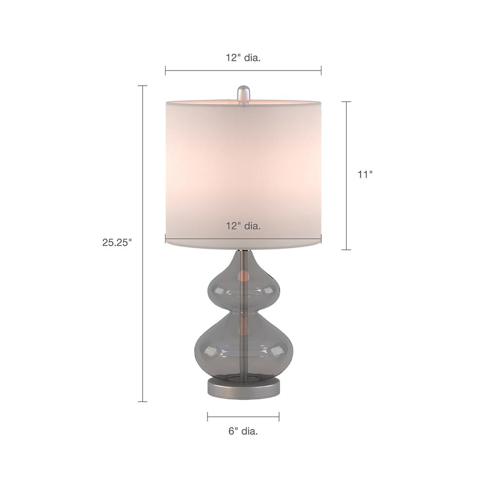 Curved Glass Table Lamp, Set of 2. Picture 3