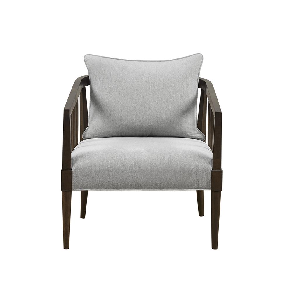 Spindle Accent Armchair with Removable Back Pillow. Picture 3