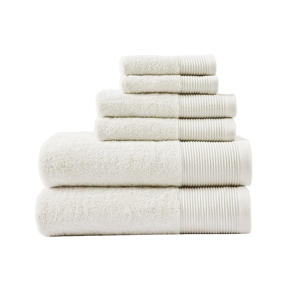 Cotton Tencel Blend Antimicrobial 6 Piece Towel Set. Picture 1