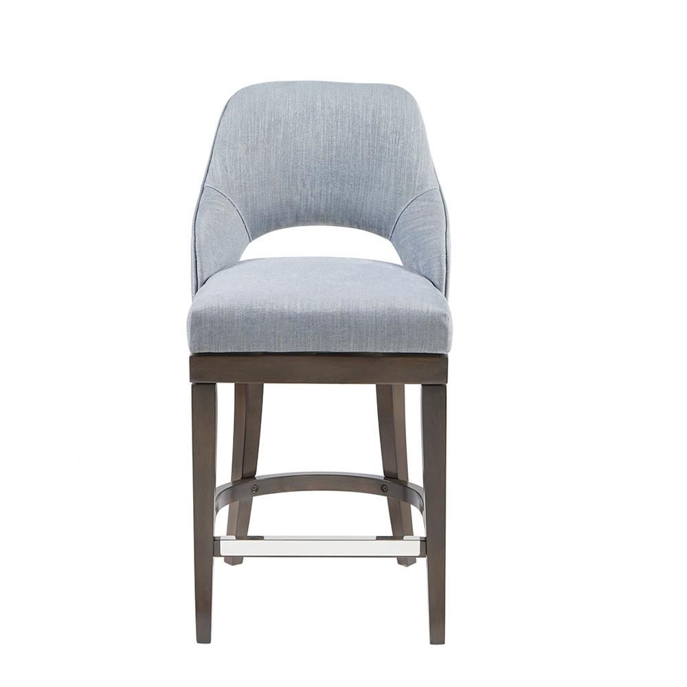 Jillian Counter Stool with Swivel Seat, Blue. Picture 3