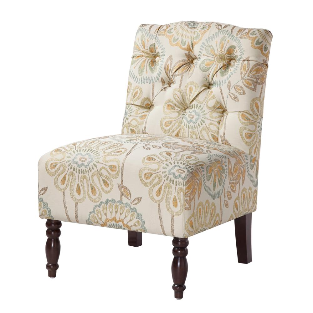 Lola Tufted Armless Chair,FPF18-0171. Picture 1