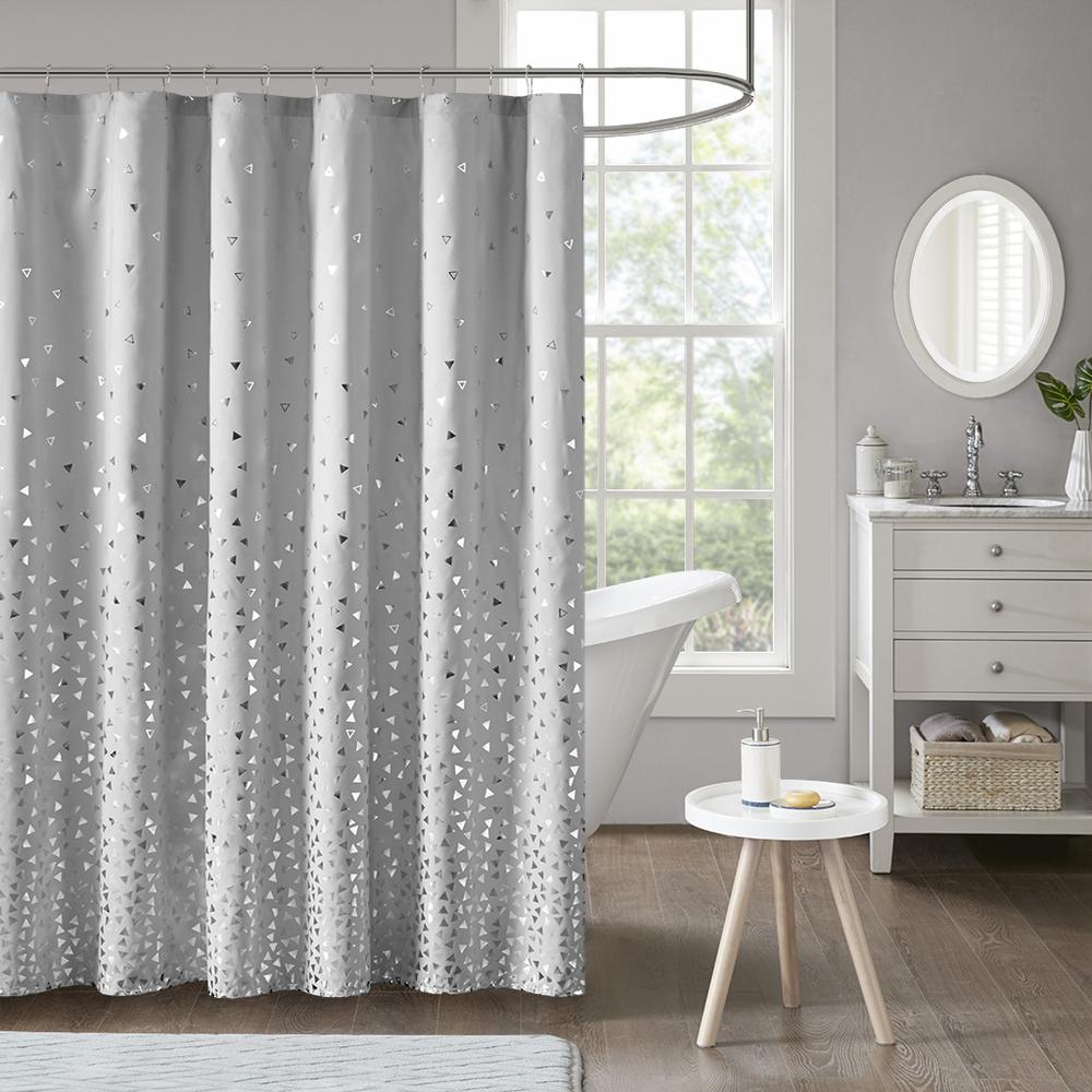 Metallic Printed Shower Curtain. Picture 1