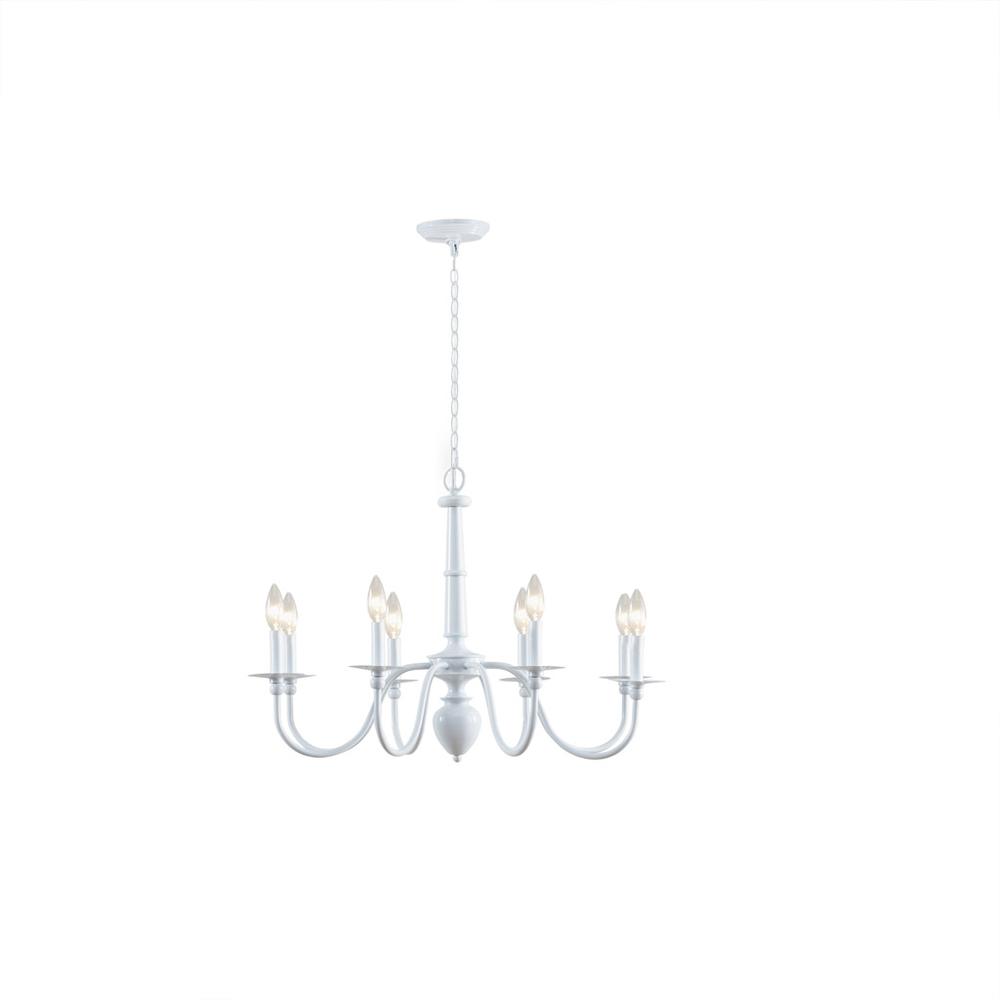 8-Light Traditional Metal Chandelier. Picture 1