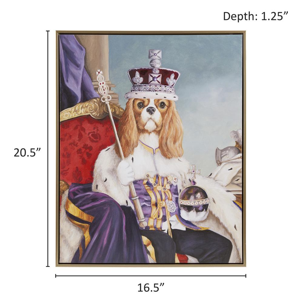 King Charles Spaniel III Framed Canvas Wall Art. Picture 1