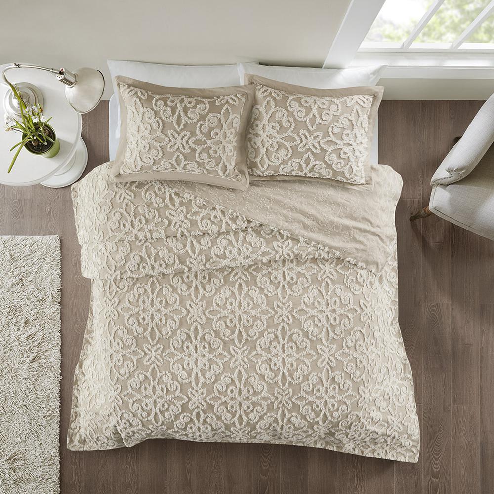 3 piece Tufted Cotton  bedspread  set. Picture 1