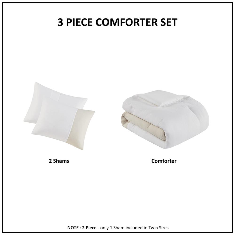 3 Piece Gauze Oversized Comforter Set. Picture 5