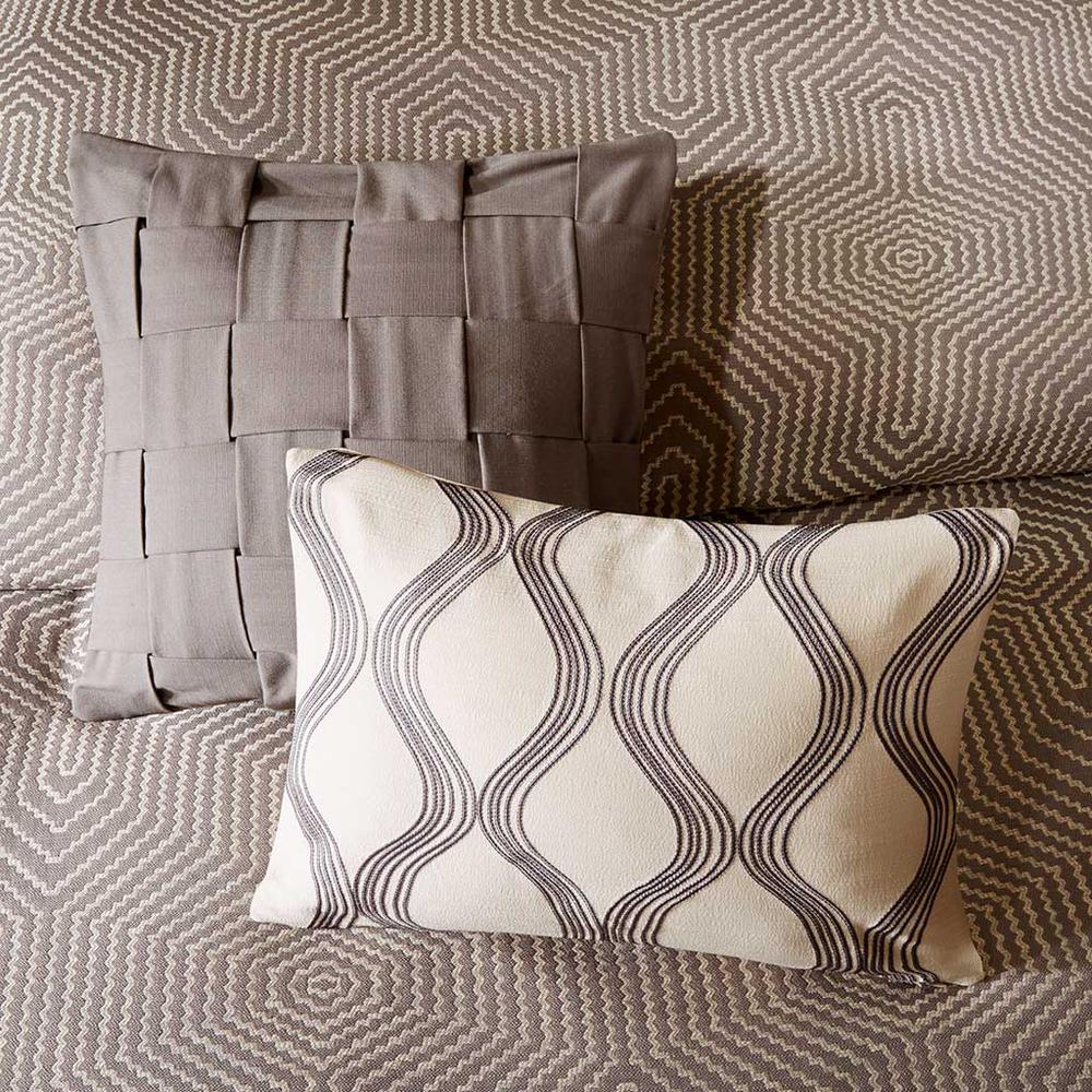 Graceful Grey Jaquard 9-Piece Comforter Set, Belen Kox. Picture 2