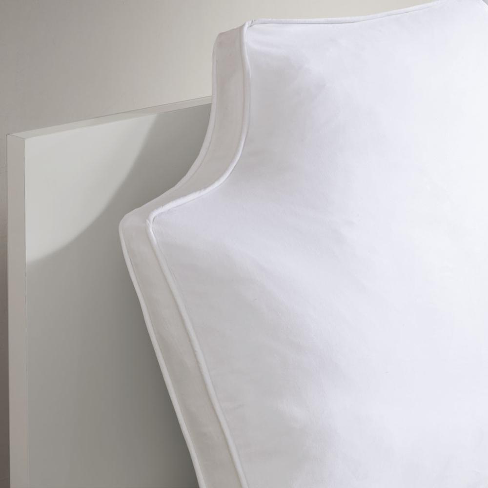 100% Cotton Headboard Pillow - White. Picture 1