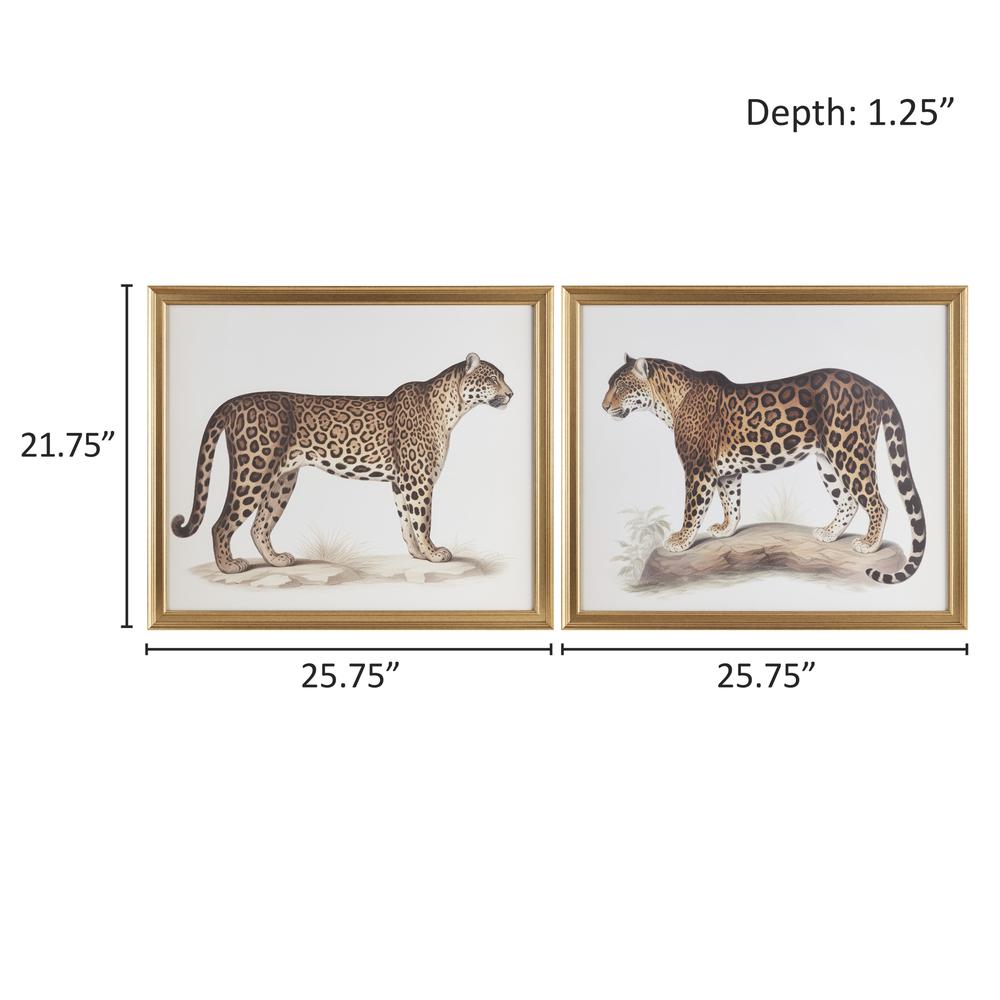 Cheetah Framed Graphic Wall Decor 2PC set. Picture 3