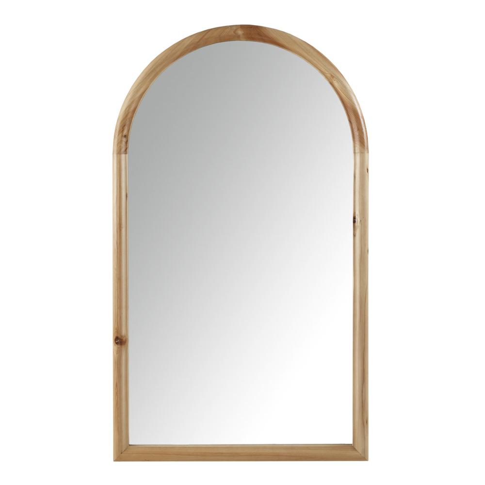 Arched Wood Wall Mirror. Picture 4