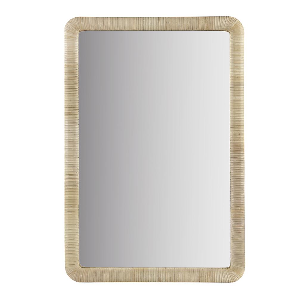Natural Rattan Rectangle Wall Mirror. Picture 4