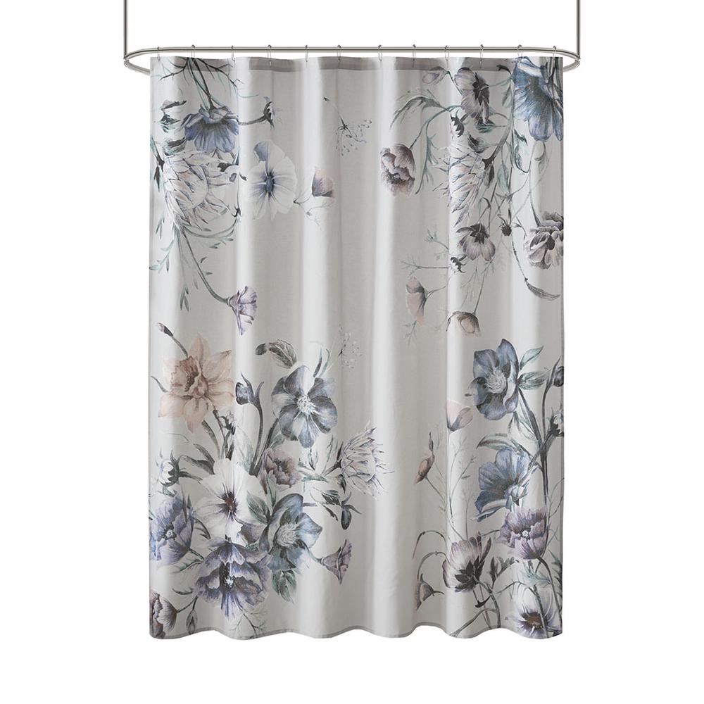 Printed Cotton Shower Curtain. Picture 1