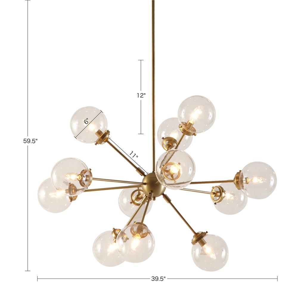 12-Light Chandelier with Oversized Globe Bulbs. Picture 5