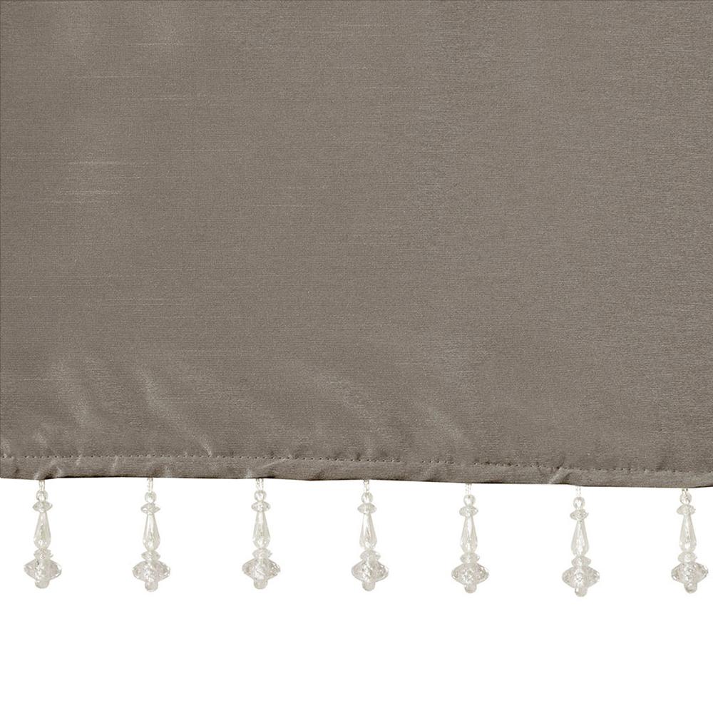 Lightweight Faux Silk Valance With Beads. Picture 3