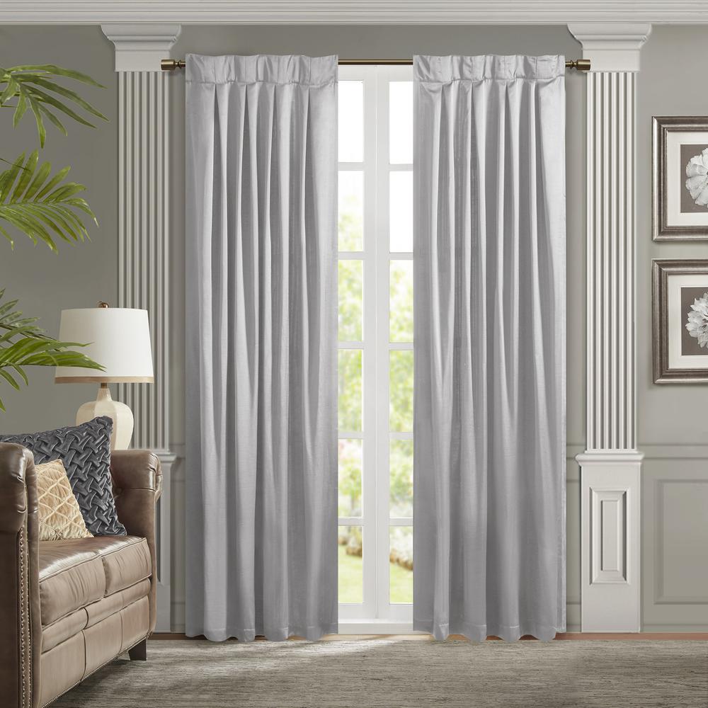 Pleat Curtain Panel with Tieback (Single). Picture 1