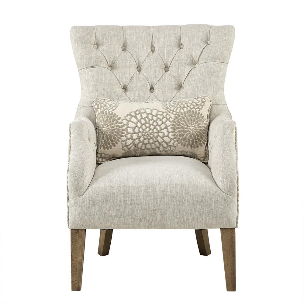 Braun Accent Chair with back pillow. The main picture.