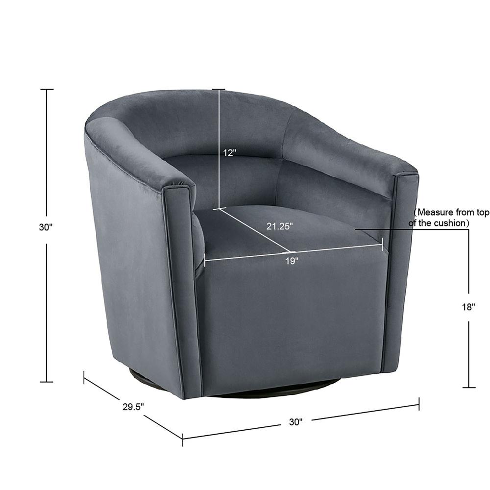 Upholstered Barrel 360 Degree Swivel chair. Picture 3