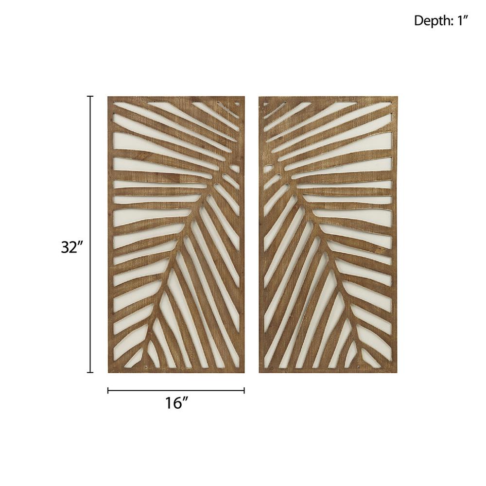 Two-tone 2-piece Wood Panel Wall Decor Set. Picture 5