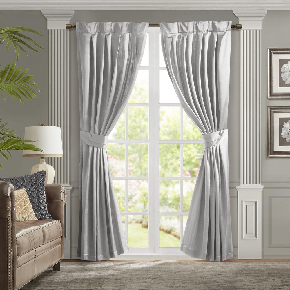 Pleat Curtain Panel with Tieback (Single). Picture 3