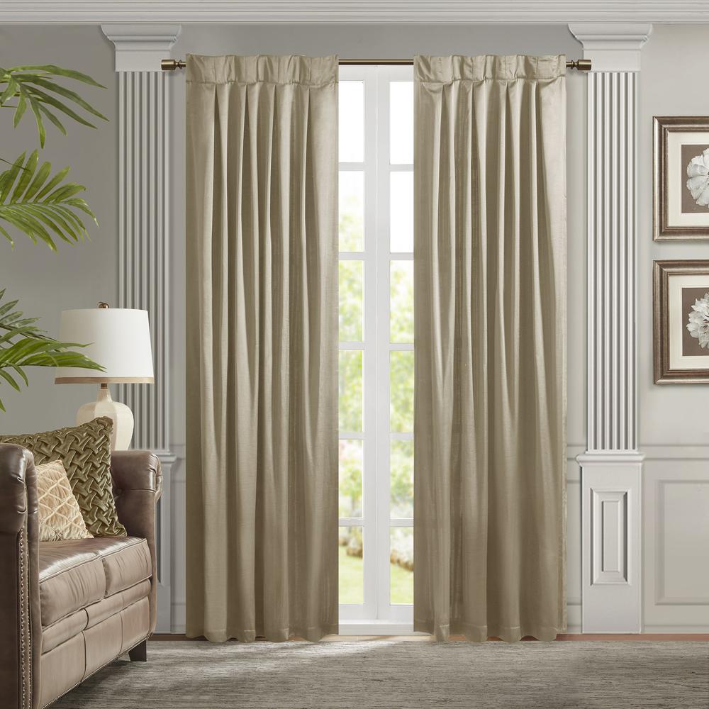 Pleat Curtain Panel with Tieback (Single). Picture 3