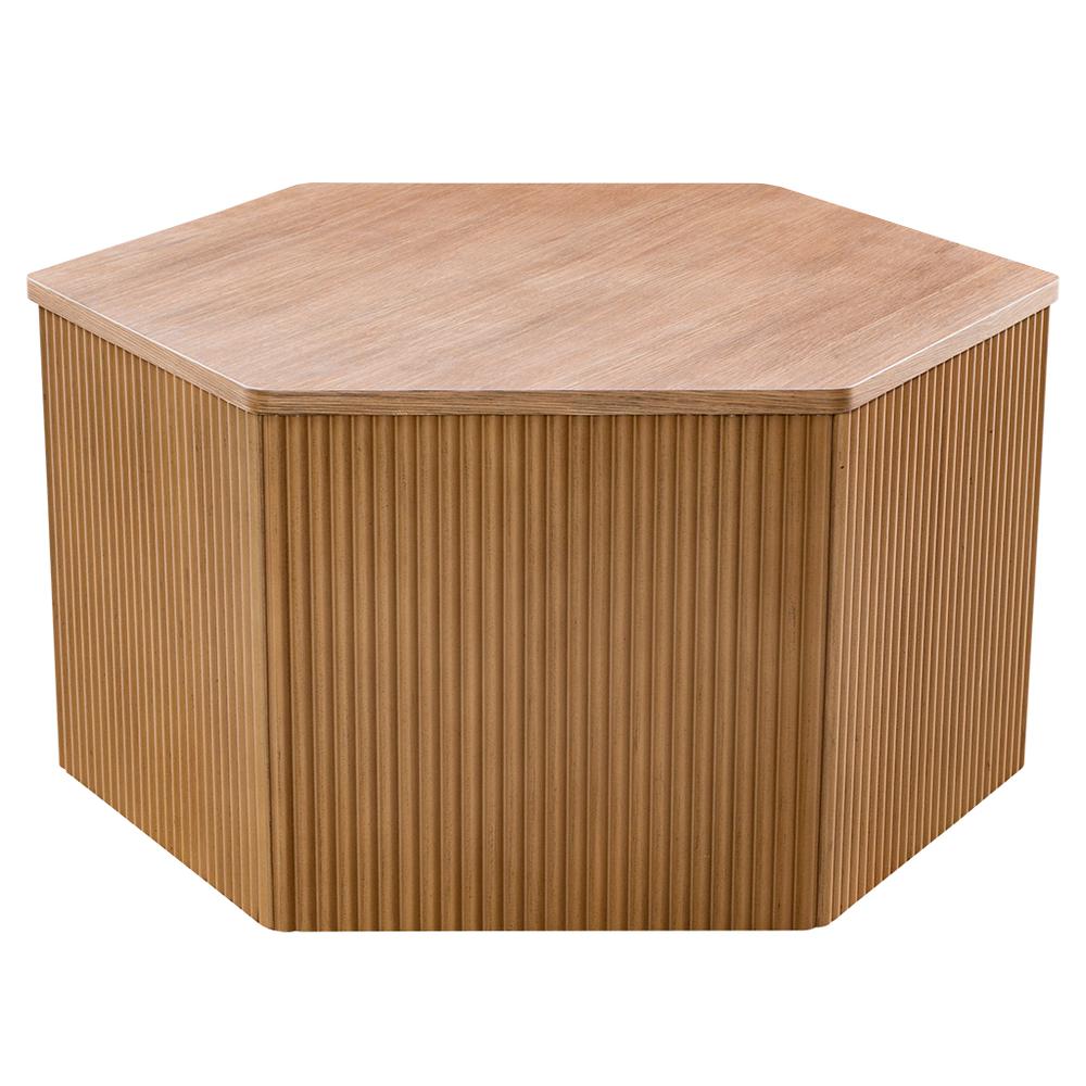 Fluted Hexagon Coffee Table. Picture 3