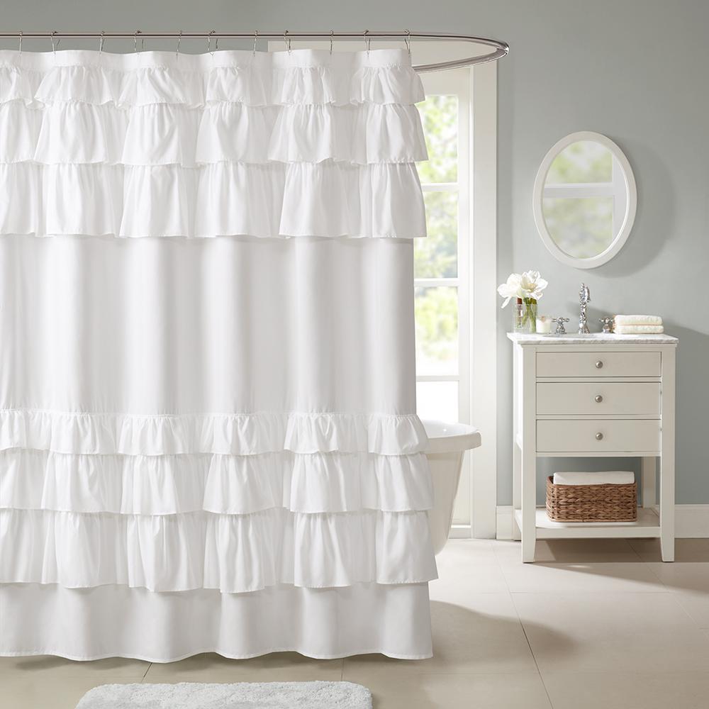 Ruffled Shower Curtain. Picture 1