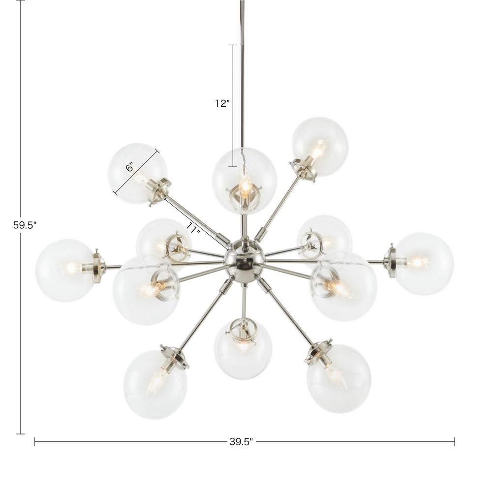 12-Light Chandelier with Oversized Globe Bulbs. Picture 1
