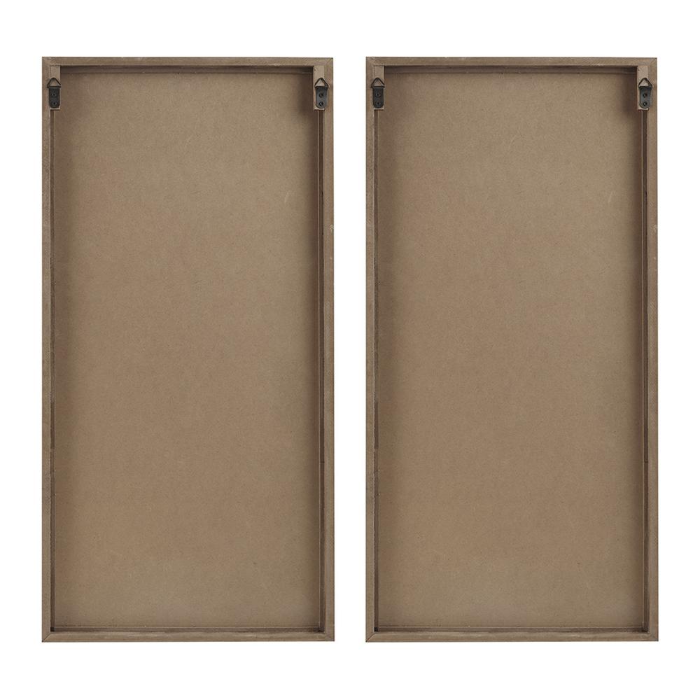 Two-tone 2-piece Wood Panel Wall Decor Set. Picture 2