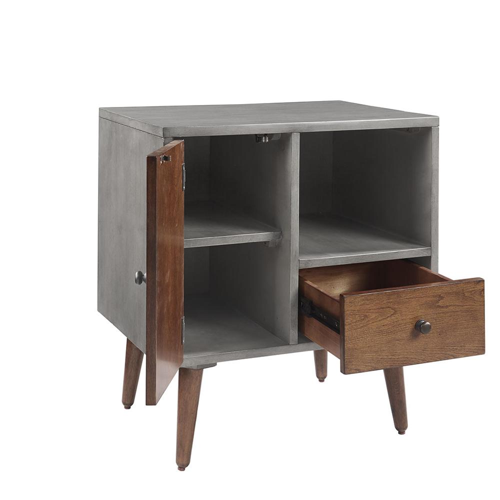 Mid-Century Storage Nightstand with 4 Compartments, Belen Kox. Picture 2