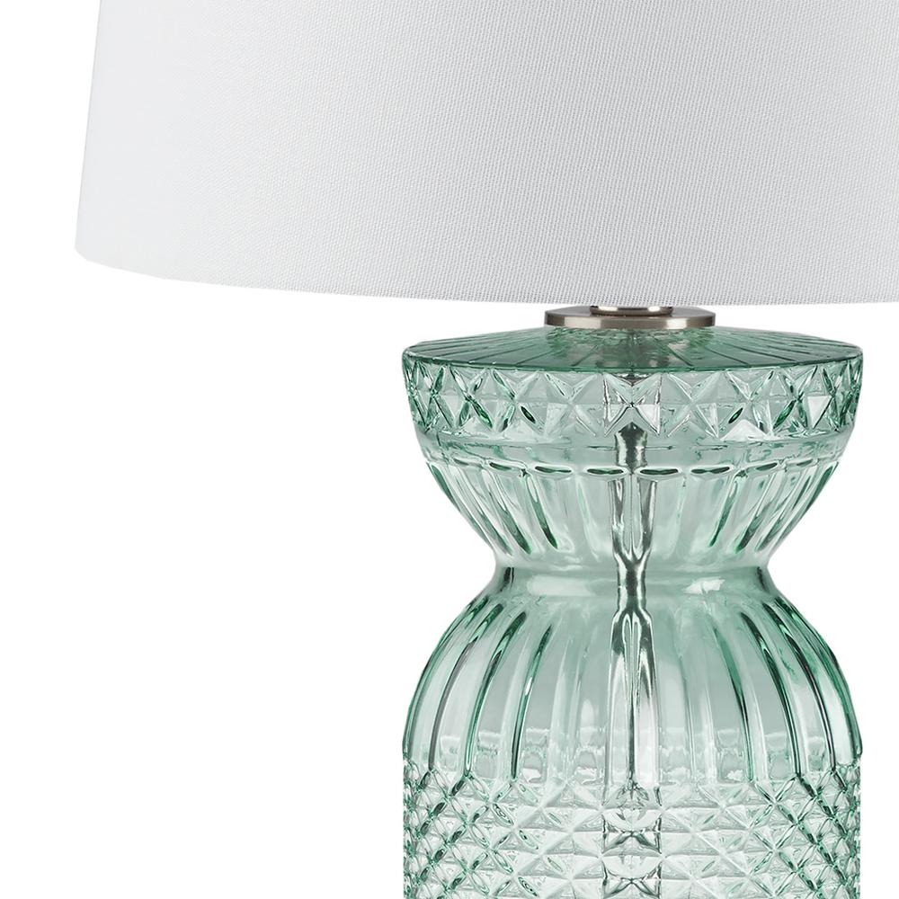 Textured Glass and Acrylic Base Table Lamp. Picture 1