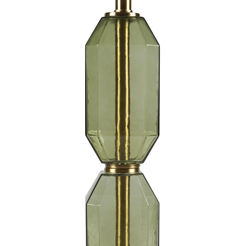 Faceted Green Glass Table Lamp. Picture 2