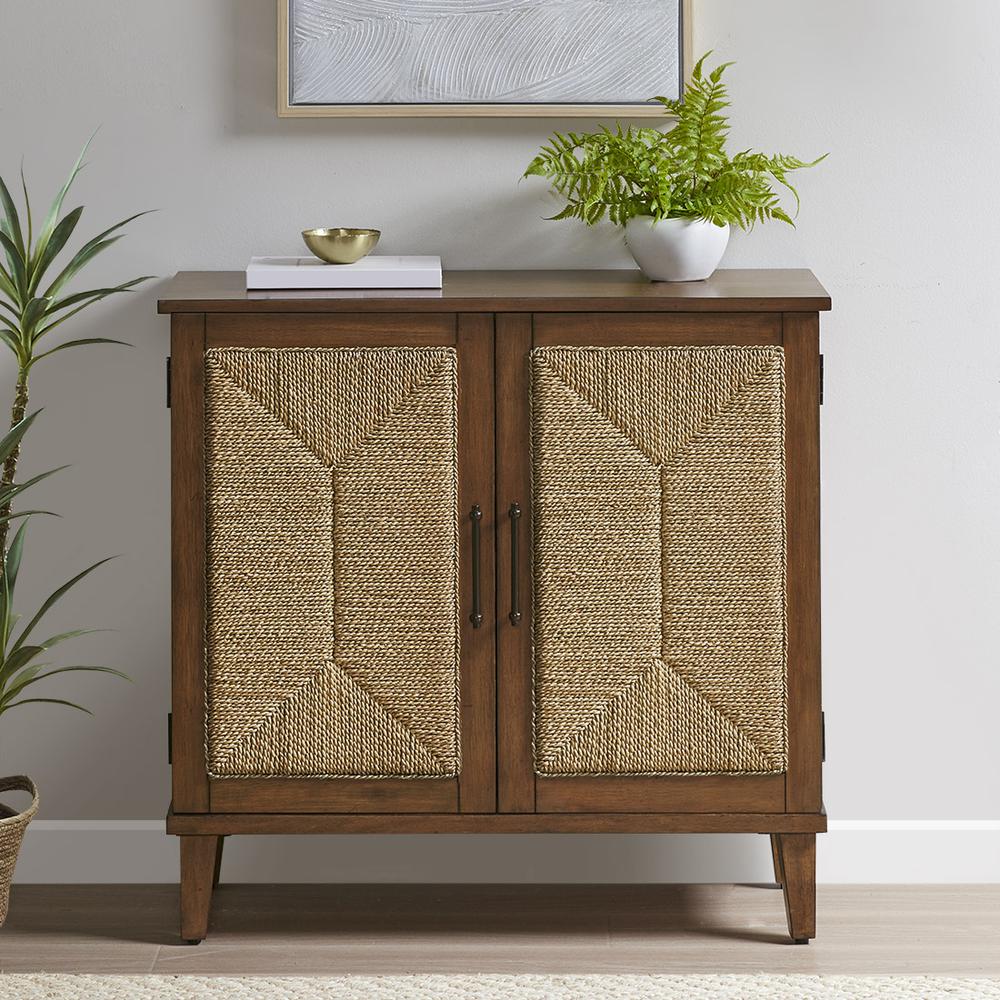 Handcrafted Seagrass 2-Door Accent chest. Picture 4