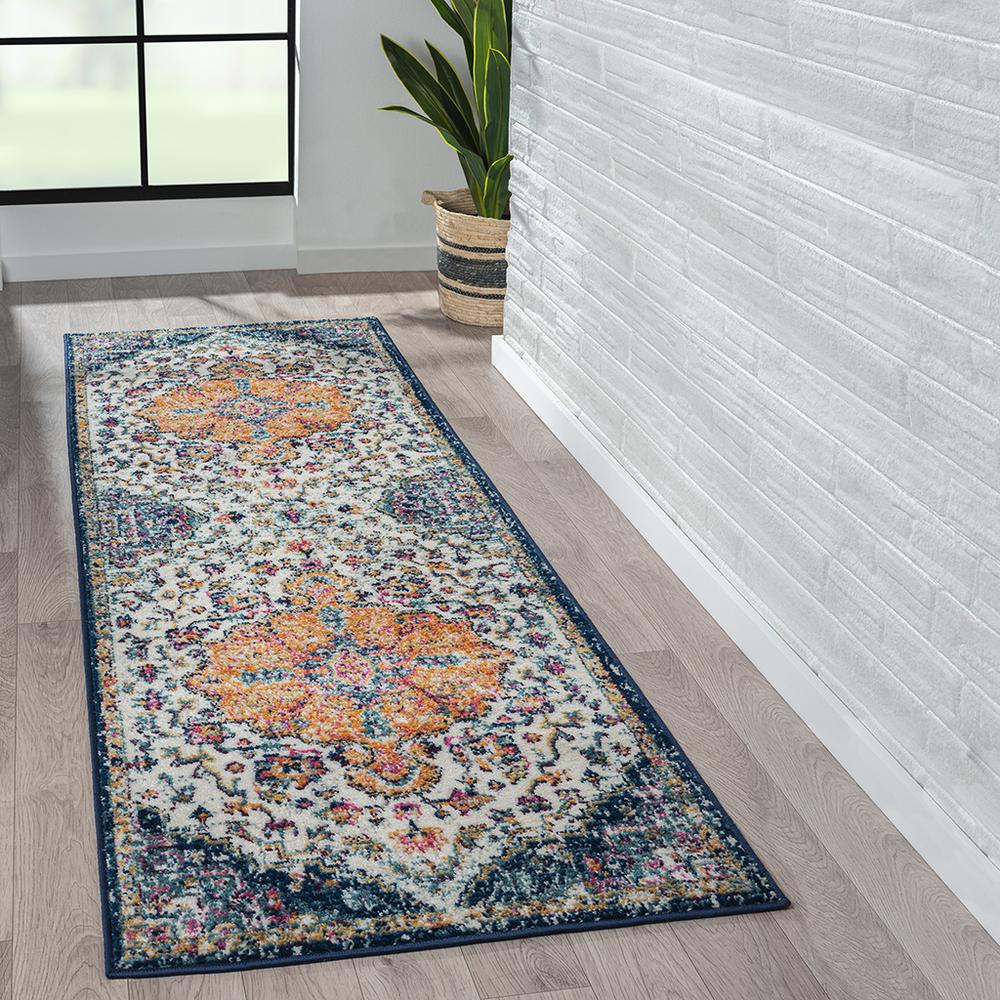 Boho Medallion Woven Area Rug. Picture 4