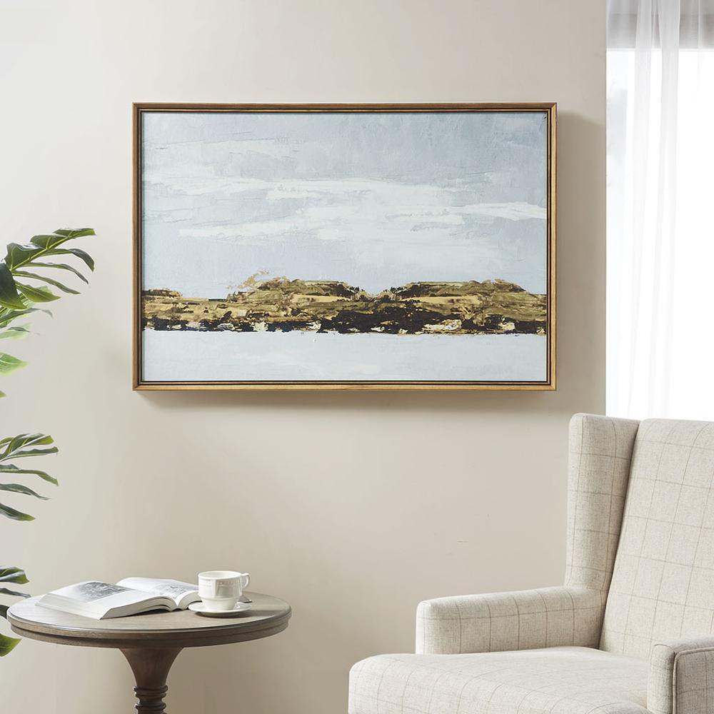 Abstract Landscape Framed Canvas Wall Art. Picture 1