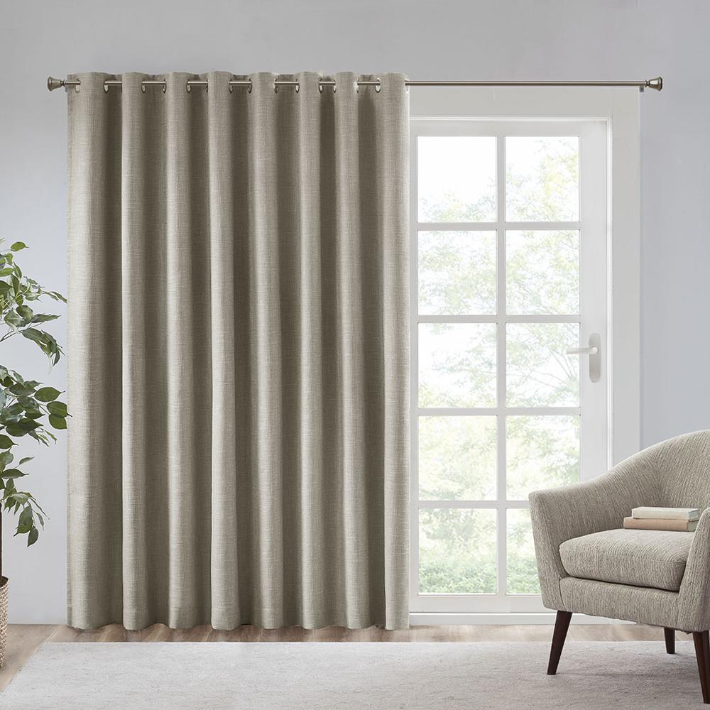 100% Polyester Printed Heathered Window Panel by Belen Kox Taupe. Picture 2