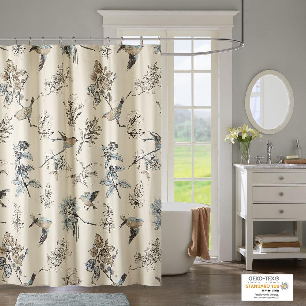 Printed Cotton Shower Curtain. Picture 4