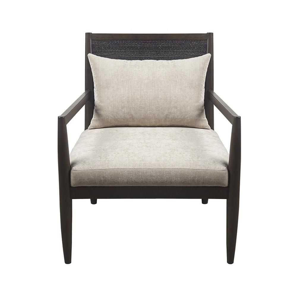 Handcrafted Seagrass Back Armchair with Removable Seat Cushion and Back Pillow. Picture 5