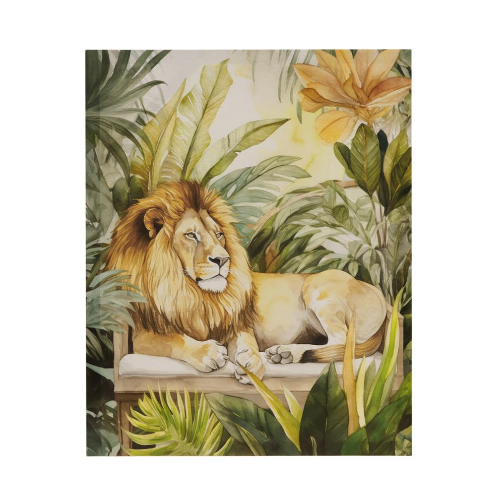 Jungle Lion Canvas Wall Art. Picture 4