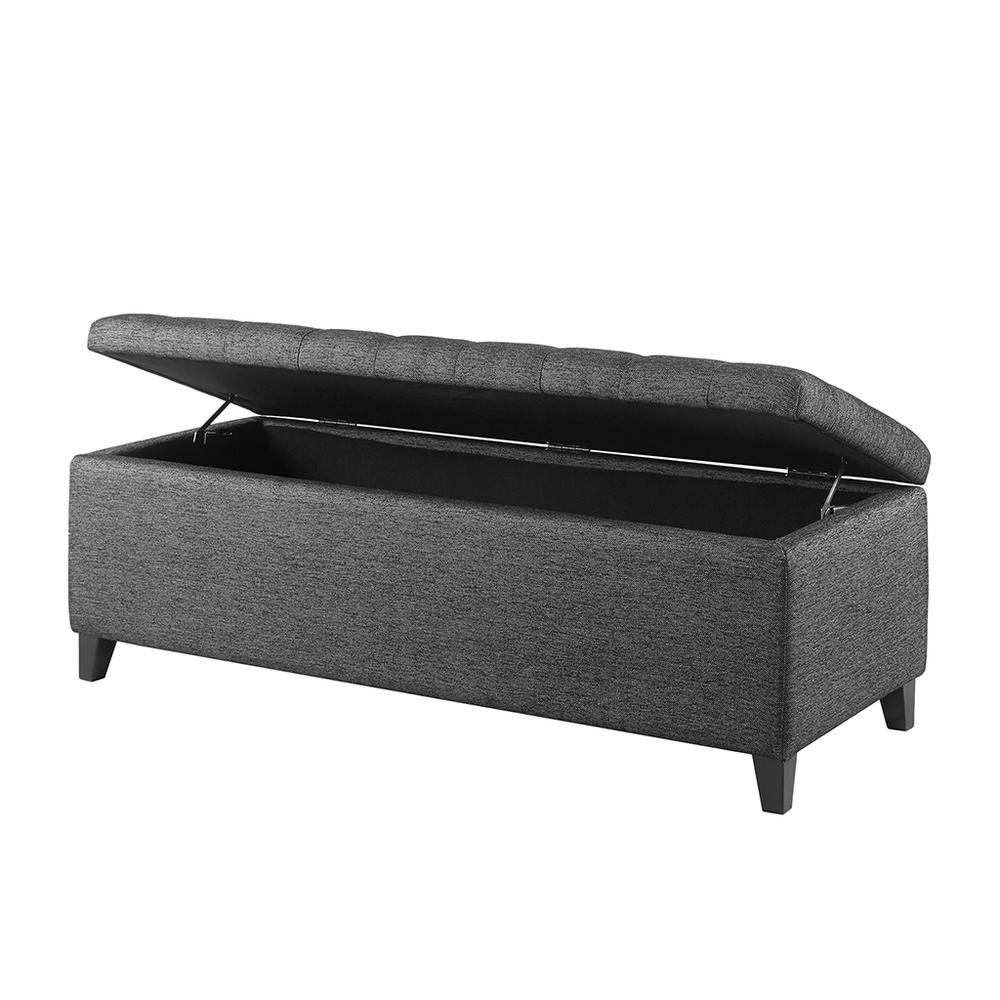 Tufted Top Soft Close Storage Bench. Picture 1