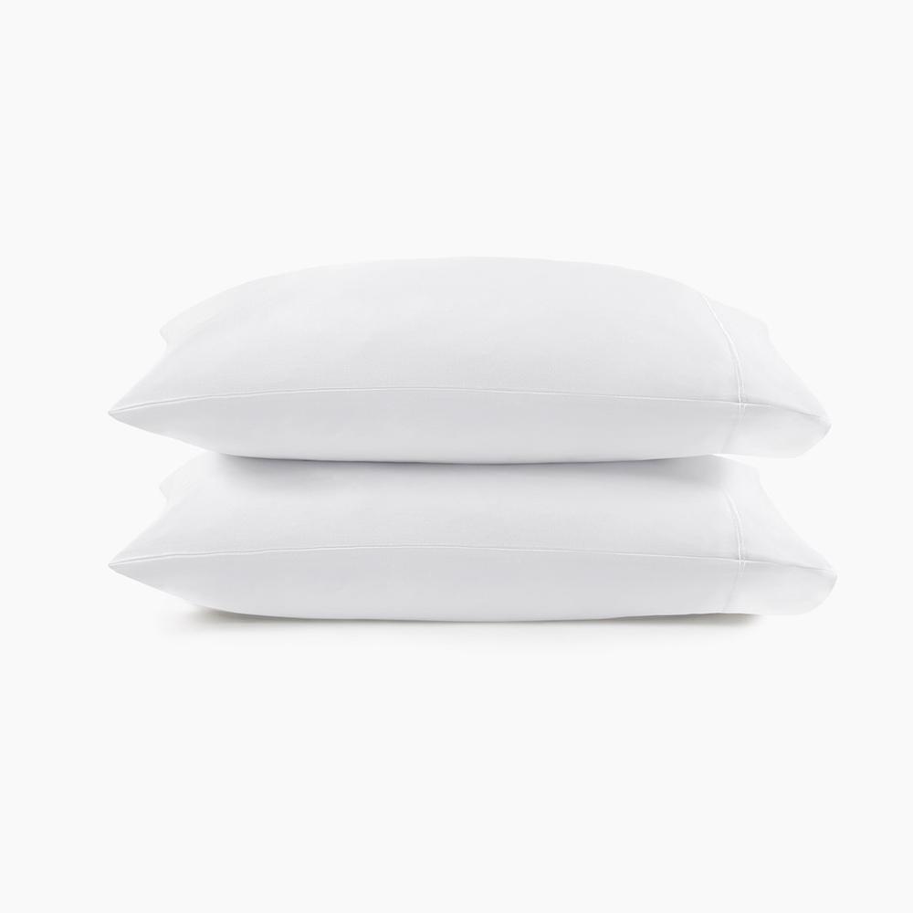 500TC Cotton Pillowcases, 20x40, White. Picture 1